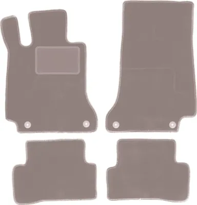 Immagine prodotto di Tappetini auto in velluto per Mercedes C W205 con poggiapiedi station wagon, berlina (2015-) - set di tappetini LUX beige (4 pezzi)