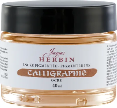 Produktbild von Jacques Herbin 3x Pigmentierte Kalligrafietine 40ml - Ocker 11342T