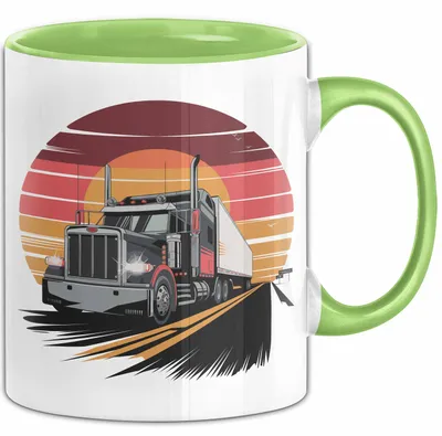 Produktbild von Lkw Fahrer Tasse Geschenkidee für Trucker Lustiger Spruch (Grün)