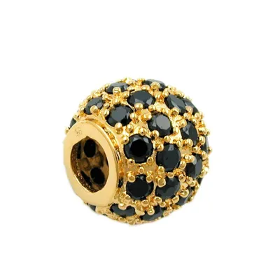 Produktbild von Anhänger 12x11mm Kugel vergoldet 3 Mikron gold 12x11mm