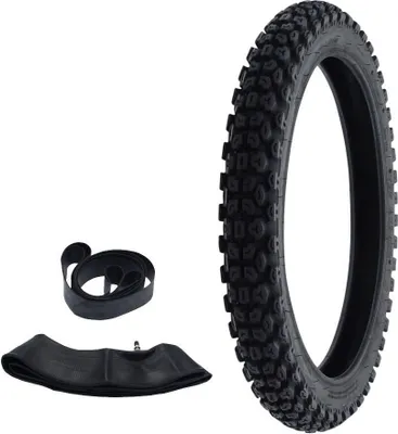 Immagine prodotto di Set pneumatico/tubo/nastro per enduro VRM022 2.75-17 47R TT per Zündapp Hai Simson S53 OR ruota posteriore 2 3/4-17