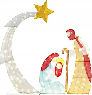 Image de Décoration de Noël LED crèche CM24726DE, 151 cm