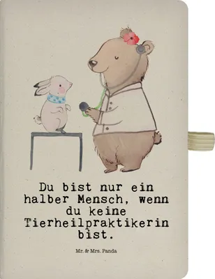 Produktbild von Mr. & Mrs. Panda Reisetagebuch Tierheilpraktikerin Herz - Transparent - Geschenk, Kladde, Tagebuch, Notizbuch A5, buch, Journal