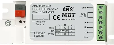Imagen del producto de Controlador LED MDT KNX, modelo de 3 vías, 1 unidad.