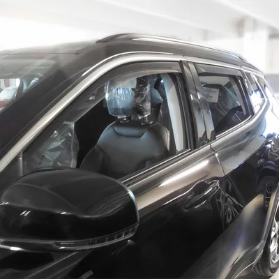 Image de Déflecteur de pluie pour Jeep Compass 2017-2025 Acrylique foncé 4pcs