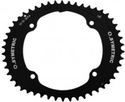 Zdjęcie produktu dla Zestaw tarcz łańcuchowych Osymetric 145/112 mm Campa 11-biegowa 4-ramienna 52/36 zębów czarna
