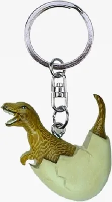 Produktbild von Schlüsselanhänger aus Holz - T-Rex im Ei