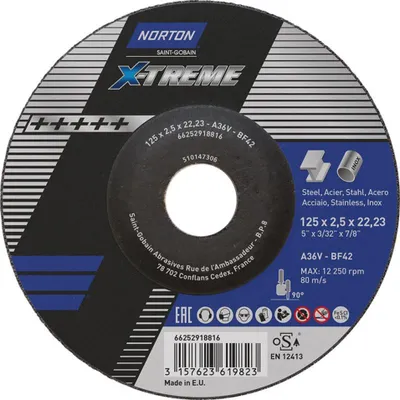 Produktbild von Saint Gobain Norton Clipper Trennscheibe X-Treme 125x2,5 T42