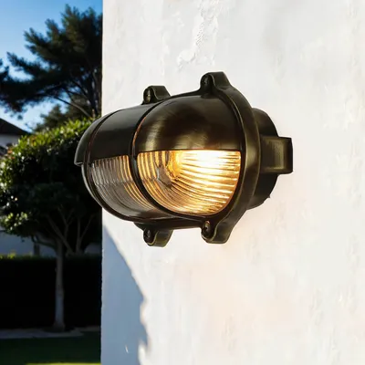 Immagine prodotto di Luce da esterno in ottone robusta IP64 E27 casa marittima balcone lampada da parete