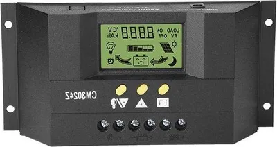 Image de Régulateur solaire 24 V 30 A avec écran LCD - Paramètres réglables - Protection contre les surcharges - Manuel d'utilisation - Haute qualité.