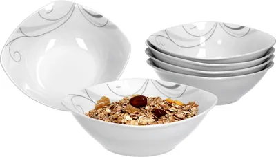 Produktbild von Portofino 6erset Müslischale Suppenschale kleine Schale Ø14,3cm 300ml Ranken edel Markenporzellan