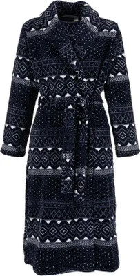 Obrázok produktu pre Uniqoos® Dámský župan Pastunette s nórskym vzorom, 100% flanelová mikrovláknina – dlhý (dĺžka 120 cm), luxusný, veľkosť 40, dostupný vo veľkostiach 36–54