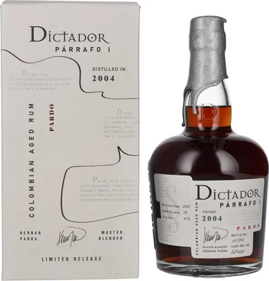 Image de Dictador PÁRRAFO I 18 Years Old PARDO Vintage 2004 41% Vol. 0,7l en boîte cadeau