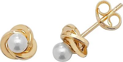 Produktbild von 9 Karat (375) Gold Süßwasser-Zuchtperle Damen - Ohrstecker - 6mm*6mm; TRS14323