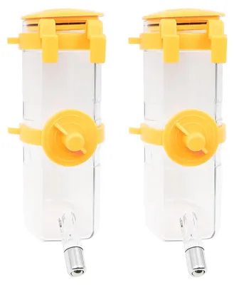 Immagine prodotto di Solidchoice - Confezione da 2 bottiglie per acqua da appendere per animali domestici - Bottiglie gialle per conigli, cincillà e criceti