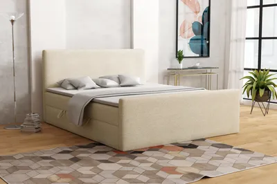 Produktbild von FEDVE Boxspringbett Schlafzimmerbett TAUROS mit 2 Bettkästen, Doppelbett mit Bonell-Matratze und Topper 180x200