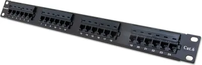 Image de XtendLan Panneau de brassage 19", 24 ports Cat6, 30u Au, 110