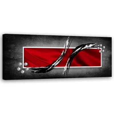 Produktbild von Leinwandbild Das Geheimnis von Rot 90x30 Feeby Rot bild für die wand bereit zum aufhängen