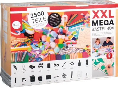 Produktbild von XXL Mega-Bastelbox, ca. 2.500 Teile