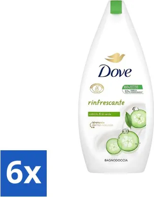 Image de Gel douche Dove Concombre rafraîchissant & Thé vert 400 ml - Pack économique - 6 pièces