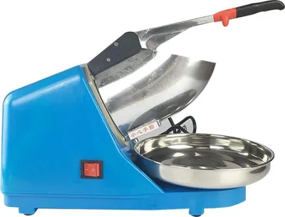 Image de Broyeur à glace en acier inoxydable Broyeur électrique multi-usages Mixeur à glace Machine à glaçons Icemaker Machine à glaçons 65kg / heure Bleu
