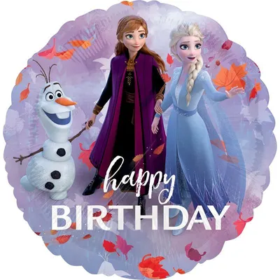 Produktbild von amscan Standard Frozen 2 Happy Birthday Folienballon S60 verpackt Sonstige