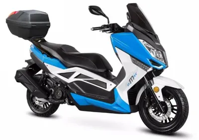 Produktbild von Motorroller Firejet 125 BMAX weiß-blau Euro 5 mit Topcase Scooter Roller 125 ccm 4 Takt