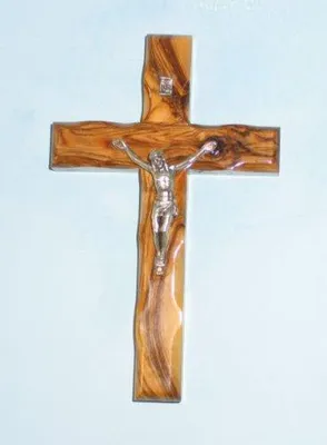 Olivenholz-Wandkreuz, handgefertigt, 12,7 cm, Bethlehem
