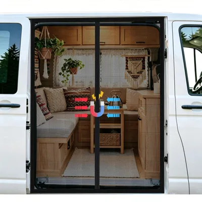 Productafbeelding van Magnetisch Muggennet voor VW T5 T6 Schuifdeur