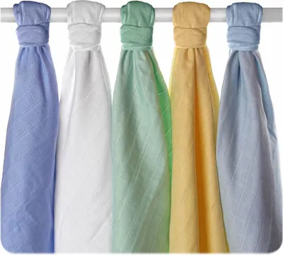 Produktbild von xkko Mullwindeln organic Muslin 5er-Set boys