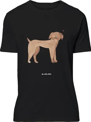 Produktbild von Mr. & Mrs. Panda Tshirt Hund Dogge - Schwarz - Geschenk, Oversize Shirt, Herz, T-Shirt, Lustiges, Hunde, Sprüche