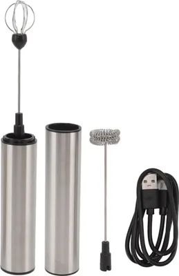 Produktbild von Elektrischer Mini-Mixer, Handmixer, automatischer Milchaufschäumer aus Edelstahl, abnehmbar, für die Küche zu Hause