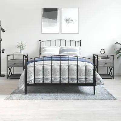 Produktbild von [Home] Nachttische 2 Stk. Grau Sonoma 40x42x55 cm Holzwerkstoff , Neue Mode 2024 im häuslichen Leben