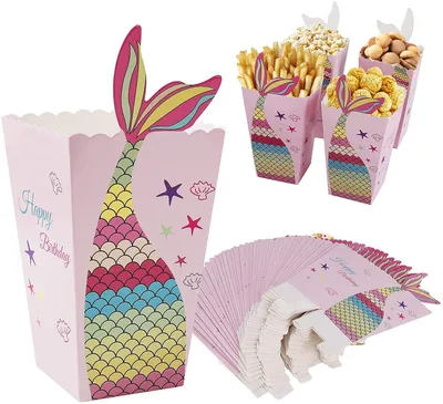 12er-Pack Popcornboxen aus Karton, 11,5 cm, weiß