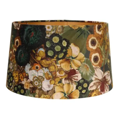 Produktbild von Lampenschirm 30 cm – Blumenmuster – Gold – Stoff