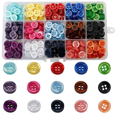 Immagine prodotto di Set di 450 bottoni rotondi in plastica per cucito