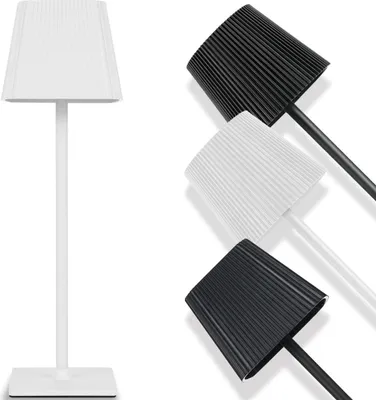 Produktbild von 7MAGIC LED Tischlampe Kabellos, Dimmbare Touch LED Akku Tischlampe Höhenverstellbar, 3 Farbtemperatur, IP54 4000mAh Für drinnen und draußen geeignet Wiederaufladbar USB-C Metallmaterial, Weiß