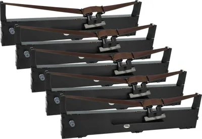 Produktbild von vhbw 5x Farbband Schriftband kompatibel mit Epson LQ-890, LQ890, LQ590, FX-590, FX590, FX-890, LQ-590, FX890 Nadeldrucker, Bondrucker - Lila