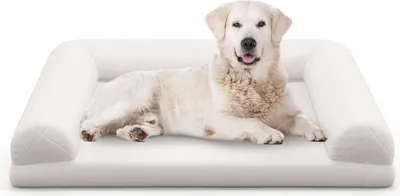 Produktbild von Orthopädisches Hundebett für mittelgroße Hunde, Noppenschaumstoff, Beige