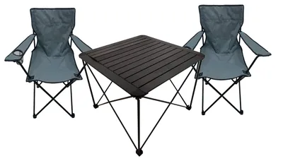 3er Campingmöbel Set Campingtisch Campingstuhl Regiestuhl Anglerstuhl