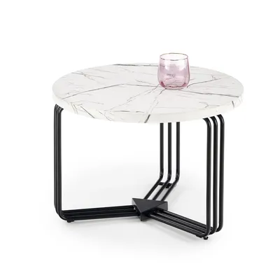 Produktbild von Halmar Konferenztisch Antica m - weisser Marmor / Schwarz