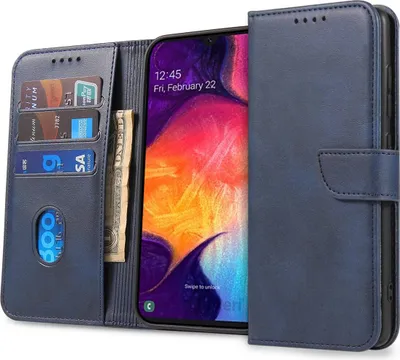 Produktbild von Premium Magnet Case Buch Tasche Schutzhülle aufklappbare Hülle Standfunktion Zubehör kompatibel mit OPPO A78 4G Dunkelblau