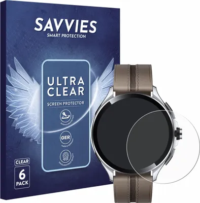 Produktbild von 6x Für Xiaomi Watch 2 Pro Schutzfolie Savvies Displayschutz Display Schutz Folie Klar Transparent