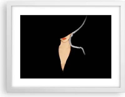 Produktbild von Gerahmtes Poster - Weißer Rahmen - Schwarz Frau Hut - 40x30 cm - Wand Bild - Wanddeko - Wandbilder - Kunstposter - Wandposter - Bilderrahmen - Bilder - Kunstdruck - Wandbild - P2WAA40x30-4341