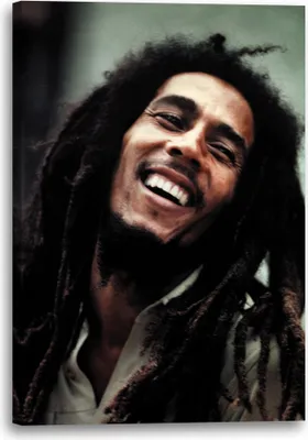 Produktbild von Leinwandbild (40x60cm): Bob Marley, echter Holz-Keilrahmen inkl. Aufhänger, handgefertigt in Deutschland