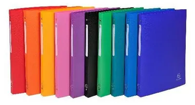 Image de Exacompta 20x Classeur 4 anneaux 15mm PP OPAK A4 Couleurs assorties 51299E