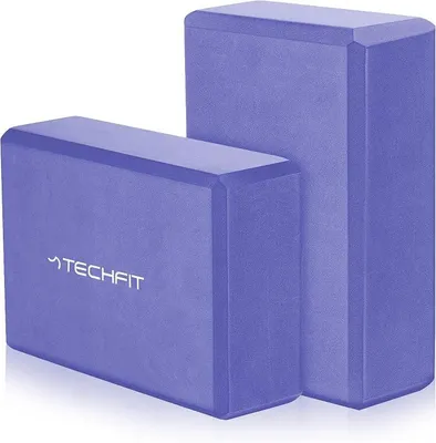 Produktbild von PolkaHome® Yogablöcke aus EVA-Schaum mit hoher Dichte, 2 Stück, leicht und rutschfest, ideal für Yoga, Pilates, Stretching, Maße: 23 x