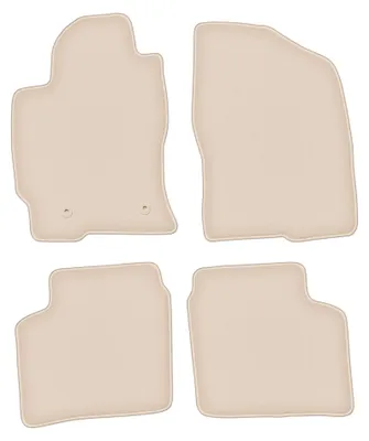 Produktbild von Velours-Fußmatten für Toyota Prius II 2003-2010 (Schrägheck) – 4-tlg, Beige, passgenau – Wielganizator FORTUNA