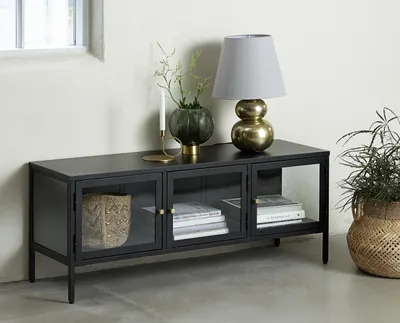 Productafbeelding van Tv-meubel Carmel Zwart W132 cm - Giga Living