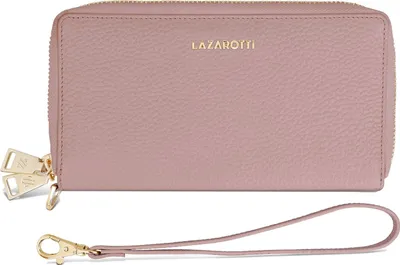 Zdjęcie produktu dla Portfel Lazarotti Bologna Leather Double Zip Around Wallet różowy